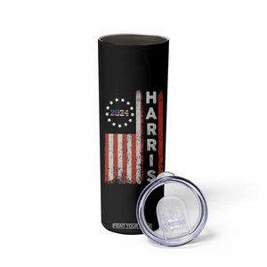 Harris 2024 Election Skinny Tumbler For Kamala President American Flag TB10 Print Your Wear