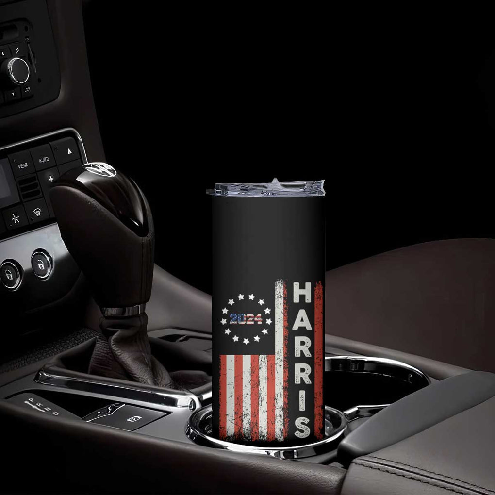 Harris 2024 Election Skinny Tumbler For Kamala President American Flag TB10 Print Your Wear