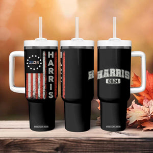 Harris 2024 Election Tumbler With Handle For Kamala President American Flag TB10 Print Your Wear