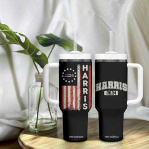 Harris 2024 Election Tumbler With Handle For Kamala President American Flag TB10 Print Your Wear