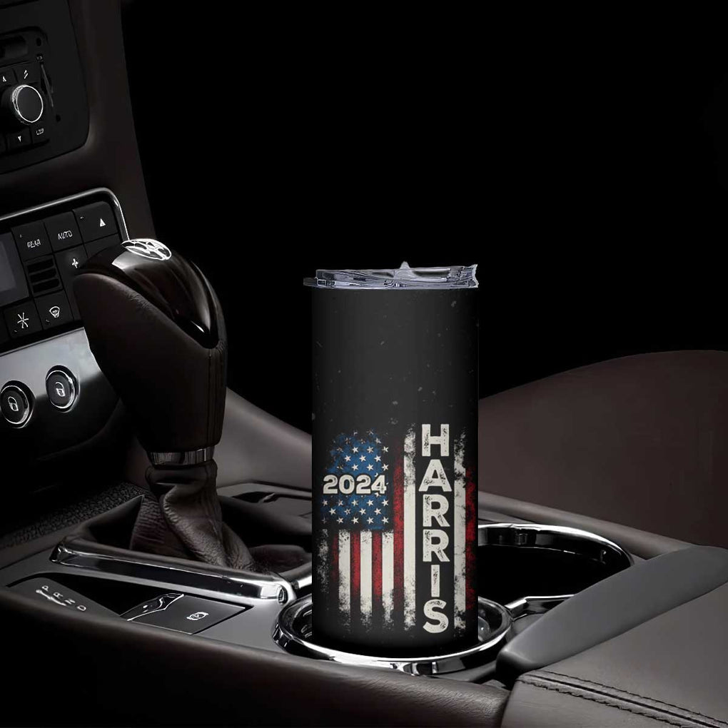 Kamala Harris Tim Walz 2024 Election Skinny Tumbler We're Not Going Back American Flag Eagle TB10 Print Your Wear