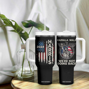 Kamala Harris Tim Walz 2024 Election Tumbler With Handle We're Not Going Back American Flag Eagle TB10 Print Your Wear