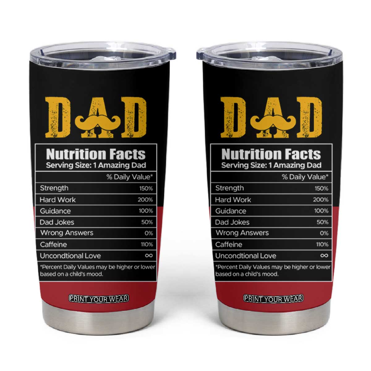 Christmas Gifts for Dad Tumbler Cup Father's Day Christmas Present from Daughter Son TB10 Black Print Your Wear