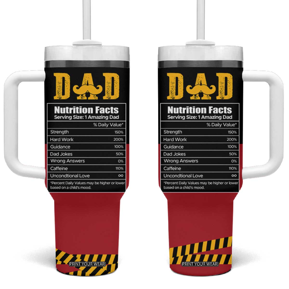 Christmas Gifts for Dad Tumbler With Handle Father's Day Christmas Present from Daughter Son TB10 One Size: 40 oz Black Print Your Wear