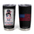 Trump Girl Tumbler Cup With A Hint Of Patriotism 100% 'Merica Messy Bun American Flag TB10 Black Print Your Wear