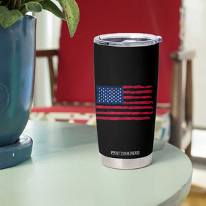 Trump Girl Tumbler Cup With A Hint Of Patriotism 100% 'Merica Messy Bun American Flag TB10 Print Your Wear