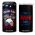 I'm A Trump Girl 4 in 1 Can Cooler Tumbler Get Over It Messy Bun American Flag TB10 One Size: 16 oz Black Print Your Wear