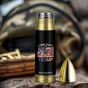 Trump 2024 Christian Bullet Tumbler God Guns And Trump American Flag Eagle TB10 Print Your Wear