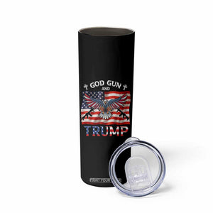 Trump 2024 Christian Skinny Tumbler God Guns And Trump American Flag Eagle TB10 Print Your Wear