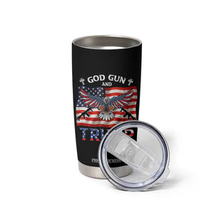 Trump 2024 Christian Tumbler Cup God Guns And Trump American Flag Eagle TB10 Print Your Wear