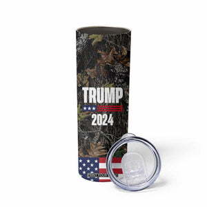 Trump 2024 Skinny Tumbler President Election American Flag Camouflage TB10 Print Your Wear