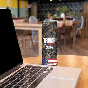 Trump 2024 Skinny Tumbler President Election American Flag Camouflage TB10 Print Your Wear