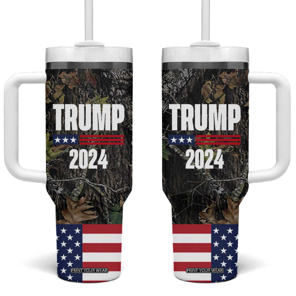 Trump 2024 Tumbler With Handle President Election American Flag Camouflage TB10 One Size: 40 oz Multi Print Your Wear