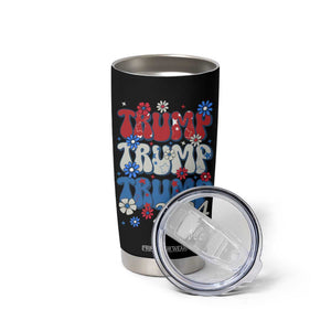 Trump 2024 Tumbler Cup Retro Groovy 4th of July Patriotic TB10 Print Your Wear