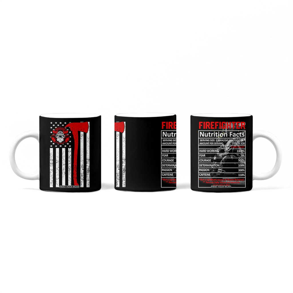 Firefighter Gifts for Men Coffee Mug Fireman Fire Fighter Axe American Flag TB10 Print Your Wear