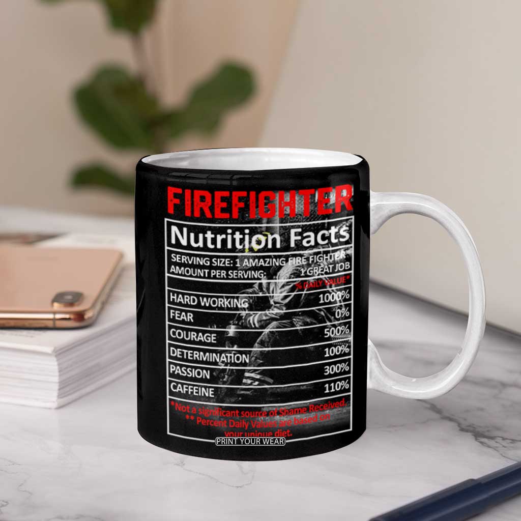 Firefighter Gifts for Men Coffee Mug Fireman Fire Fighter Axe American Flag TB10 Print Your Wear