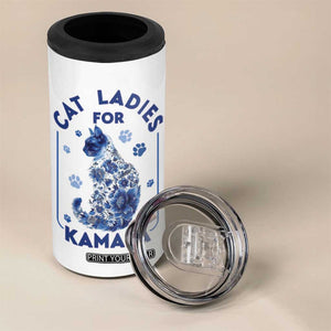 Cat Ladies for Kamala President 4 in 1 Can Cooler Tumbler Harris 2024 Election Funny Kitty TB10 Print Your Wear