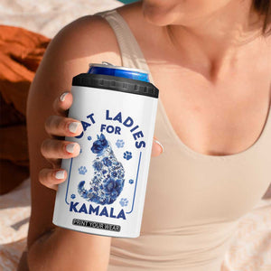 Cat Ladies for Kamala President 4 in 1 Can Cooler Tumbler Harris 2024 Election Funny Kitty TB10 Print Your Wear