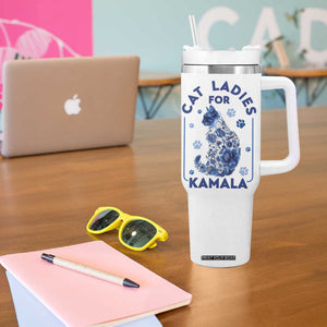 Cat Ladies for Kamala President Tumbler With Handle Harris 2024 Election Funny Kitty TB10 Print Your Wear