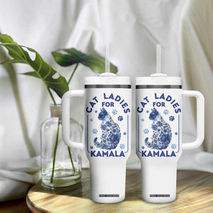 Cat Ladies for Kamala President Tumbler With Handle Harris 2024 Election Funny Kitty TB10 Print Your Wear