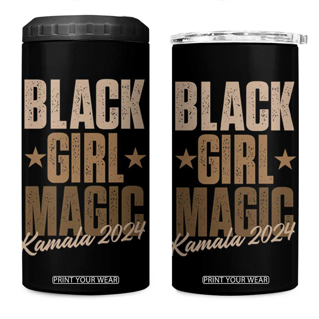 Harris 2024 Election 4 in 1 Can Cooler Tumbler Kamala Madam President Black History Month TB10 One Size: 16 oz Black Print Your Wear