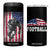 Football Players 4 in 1 Can Cooler Tumbler US American Flag Game Day Sport Team Vintage Patriotic TB10 One Size: 16 oz Black Print Your Wear