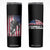 Football Players Skinny Tumbler US American Flag Game Day Sport Team Vintage Patriotic TB10 Black Print Your Wear