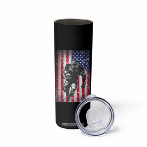 Football Players Skinny Tumbler US American Flag Game Day Sport Team Vintage Patriotic TB10 Print Your Wear