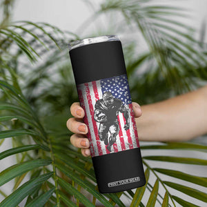 Football Players Skinny Tumbler US American Flag Game Day Sport Team Vintage Patriotic TB10 Print Your Wear