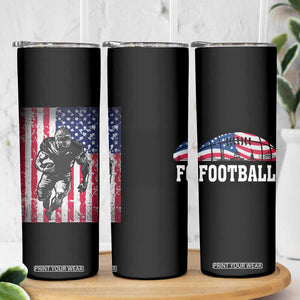 Football Players Skinny Tumbler US American Flag Game Day Sport Team Vintage Patriotic TB10 Print Your Wear