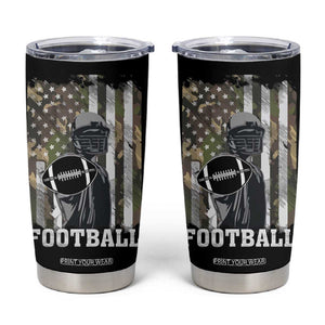 Football Players Tumbler Cup Camo US American Flag Game Day Sport Team Vintage Patriotic TB10 Black Print Your Wear