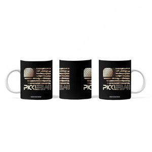 Camo US Flag Pickleball Player Paddleball Lover Coffee Mug TB10 Print Your Wear