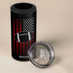 Football Lineman 4 in 1 Can Cooler Tumbler Eat Sleep Block Repeat Patriotic USA Flag Defensive Linemen Gift For Men TB10 Print Your Wear