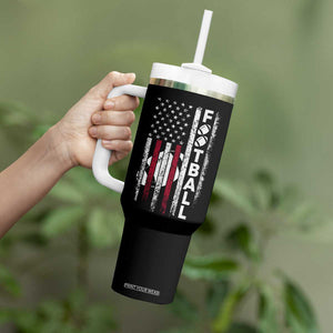 Football American Flag Tumbler With Handle Game Day Sport Team Vintage Patriotic TB10 Print Your Wear