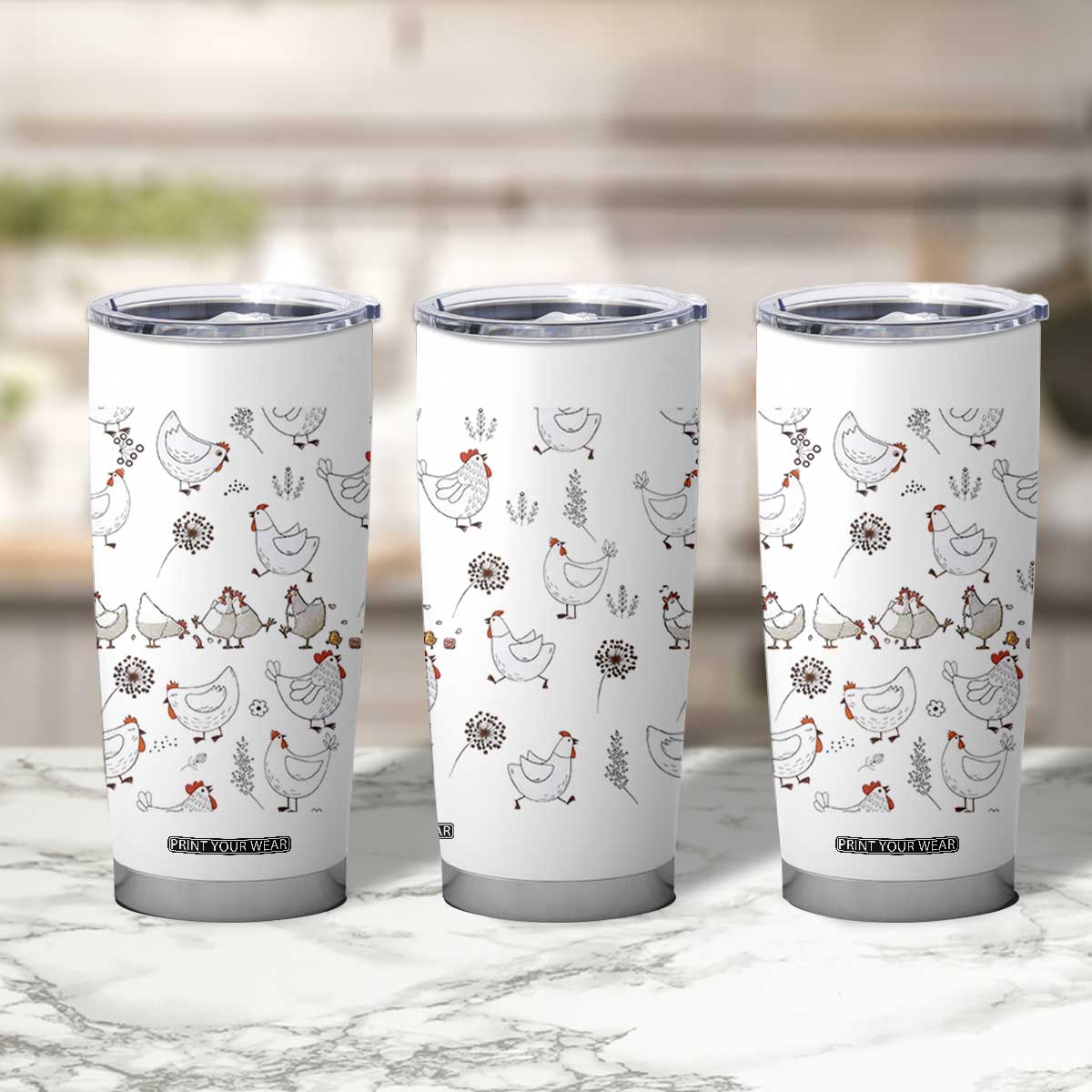 Chickens Lover Tumbler Cup Farmhouse Chickens Lady Mom Gift TB10 Print Your Wear