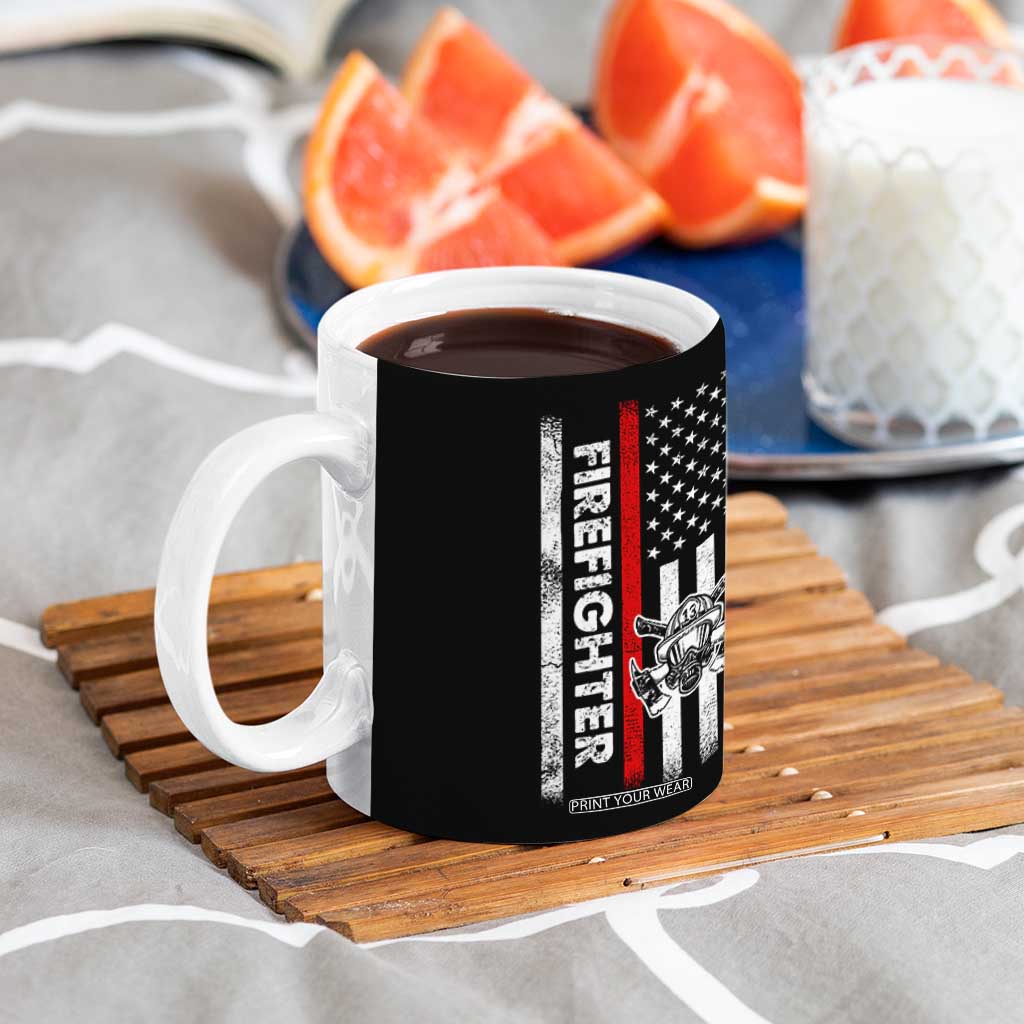 Funny Firefighter Gifts Coffee Mug Where My Hose At American Flag TB10 Print Your Wear