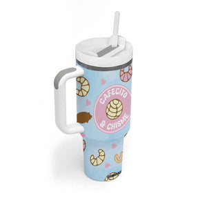 Cafecito & Chisme Tumbler With Handle Concha Pun Gift Mexican Themed Gifts in Spanish TB10 Print Your Wear