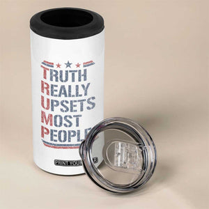 Trump 2024 4 in 1 Can Cooler Tumbler Truth Really Upsets Most People Vintage Distressed TB10 Print Your Wear