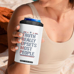 Trump 2024 4 in 1 Can Cooler Tumbler Truth Really Upsets Most People Vintage Distressed TB10 Print Your Wear