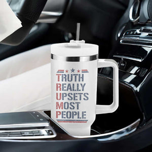 Trump 2024 Tumbler With Handle Truth Really Upsets Most People Vintage Distressed TB10 Print Your Wear