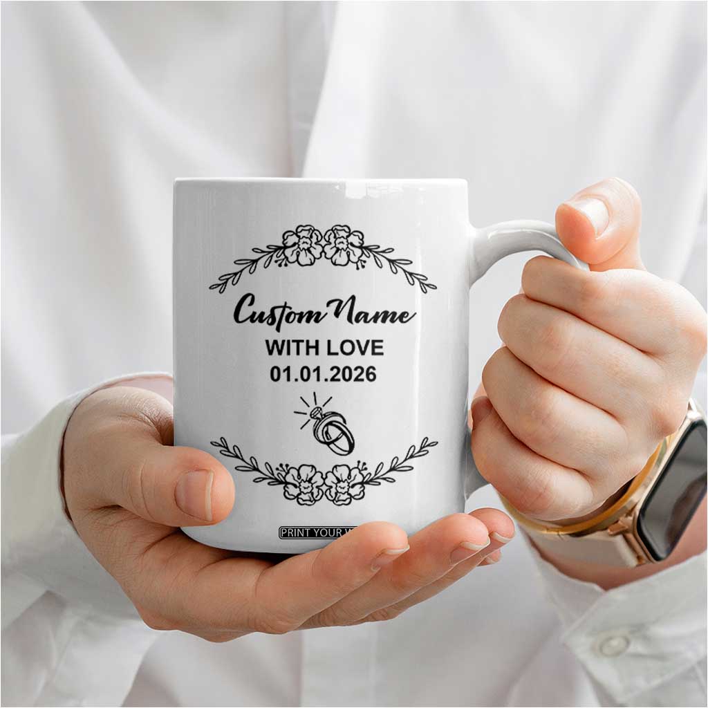 Personalized Wedding Officiant Coffee Mug Custom Name And Date Funny Wedding Registry Gift From Couple TB10 Print Your Wear