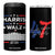 Harris Walz 2024 Election 4 in 1 Can Cooler Tumbler A Woman's Place Is In The White House 47th President Vote Blue Kamala TB10 One Size: 16 oz Black Print Your Wear