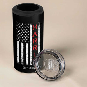 Harris 2024 Election 4 in 1 Can Cooler Tumbler Kamala Madam President American Flag TB10 Print Your Wear