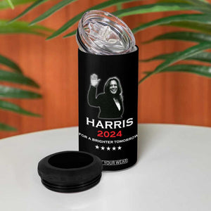 Harris 2024 Election 4 in 1 Can Cooler Tumbler Kamala Madam President American Flag TB10 Print Your Wear