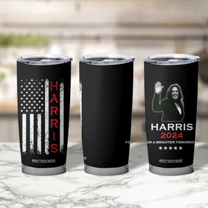 Harris 2024 Election Tumbler Cup Kamala Madam President American Flag TB10 Print Your Wear