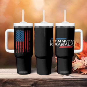 Harris 2024 Election Tumbler With Handle I'm With Kamala First Female President American Flag TB10 Print Your Wear