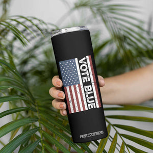 Kamala Harris Tim Walz 2024 Election Skinny Tumbler for President American Flag TB10 Print Your Wear