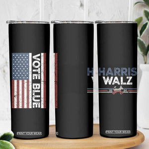 Kamala Harris Tim Walz 2024 Election Skinny Tumbler for President American Flag TB10 Print Your Wear