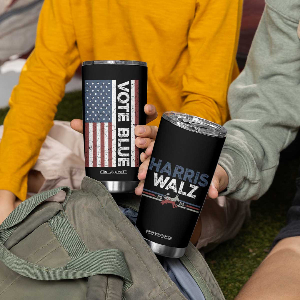 Kamala Harris Tim Walz 2024 Election Tumbler Cup for President American Flag TB10 Print Your Wear