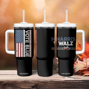 Kamala Harris Tim Walz 2024 Election Tumbler With Handle for President American Flag TB10 Print Your Wear